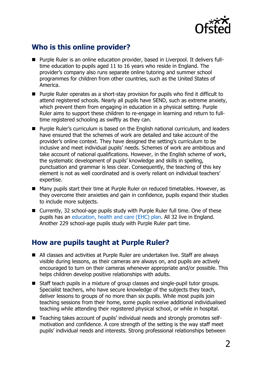 Ofsted report page 2